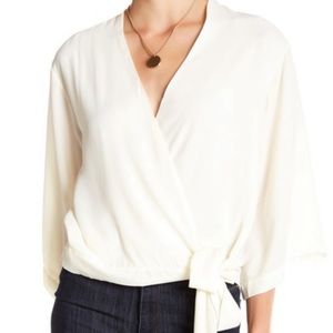 Cream Wrap Top